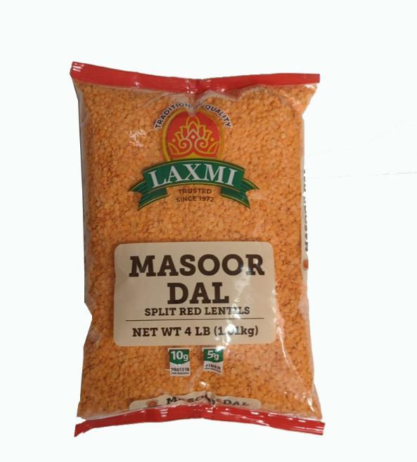 LAXMI WHOLE MASOOR/RED LENTILS 4LB