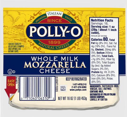 Polly-O- Mozzarella Cheese 1lb