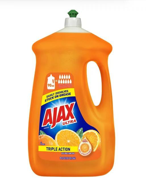 AJAX Liquid Dish Soap, Triple Action 90oz