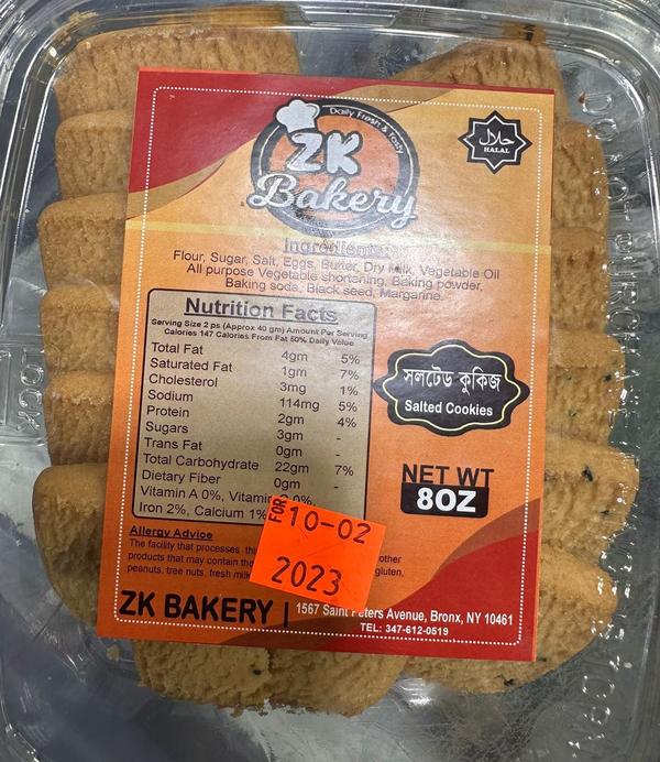 ZK BAKERY SALTED COOKIES (8 OZ)