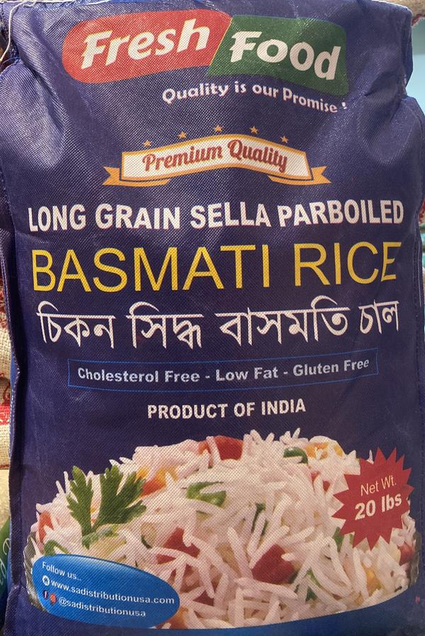 FRESH FOOD LONG GRAIN SELLA PARBOILED BASMATI RICE